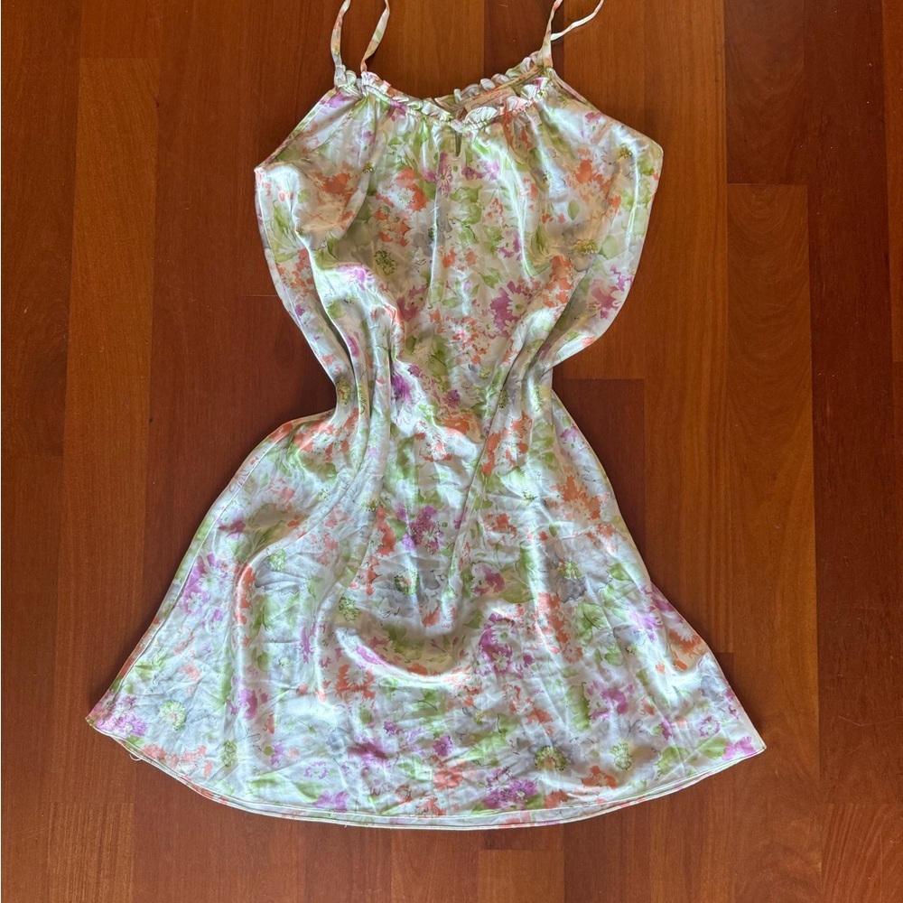 Oscar de la Renta floral silk slip dress
